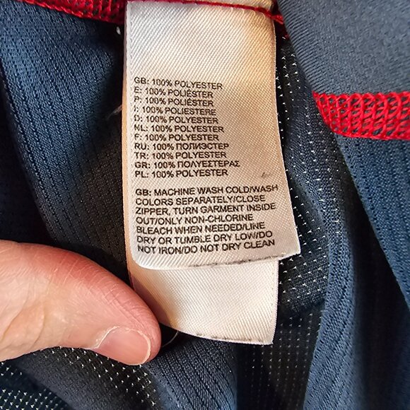 The North Face Shirt Mens Medium Gray Red Performance Outdoors Crew Neck Hiking - Picture 14 of 16